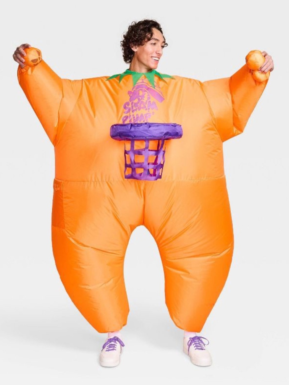 Hyde & Eek! Orange Inflatable Slam Dunk Pumpkin Costume NEW One Size Halloween
